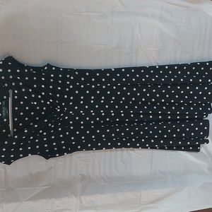 Lauren Ralph Lauren poka dot dress size 12 cap sleeves.
